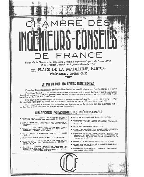 Chambre des ingenieurs conseils